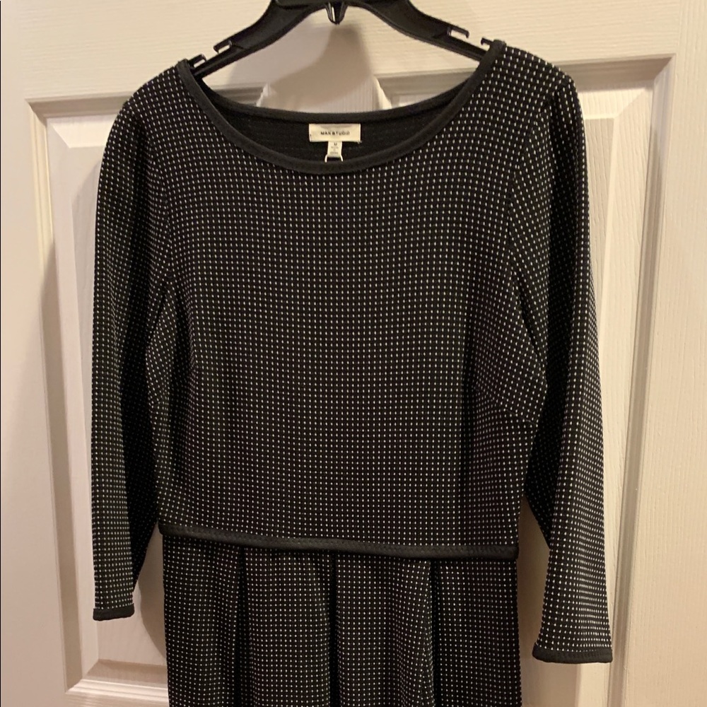 Max Studio | Size M| Black polka dots Dress